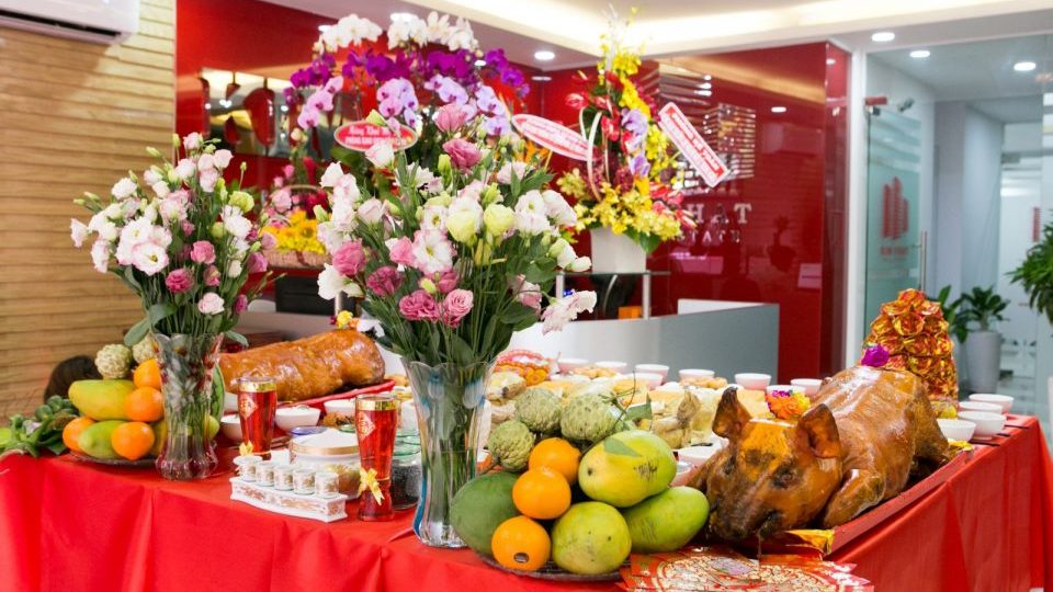 mâm cúng khai trương